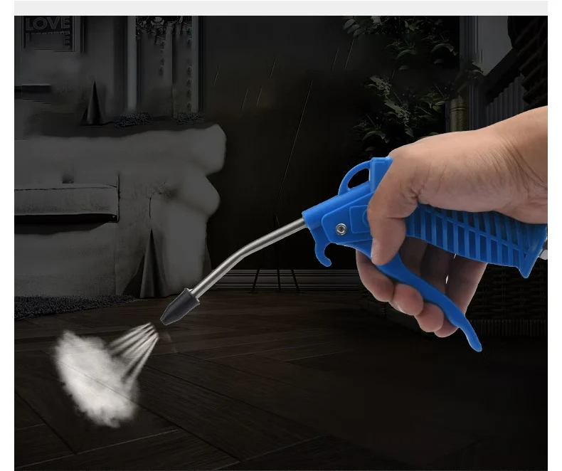 High Pressure Dust Blowing Gun Pneumatic Hardware Tool Dust Removal Gun Blowing Air Soot Air Pump Extended Nozzles