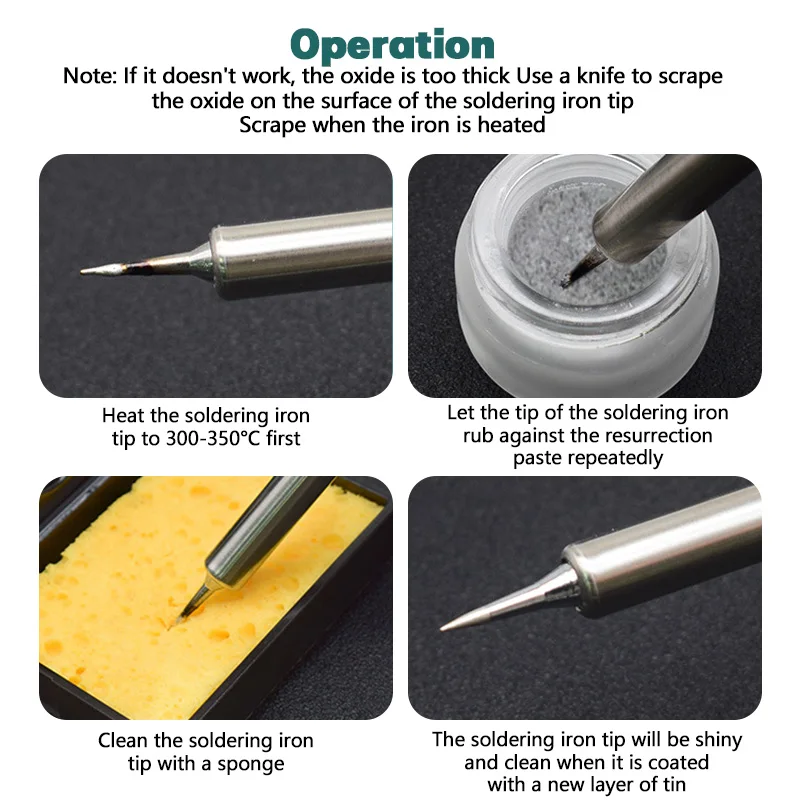 Soldering Iron Tip Cleaning Paste Non-stick Tin Solder Cream Iron Tip Tinner Activator Solder Iron Tip Resurrection Paste