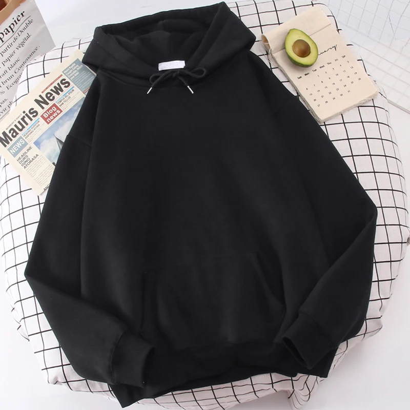 Herfst Casual Dames Effen Hoodie Comfortabele Stretch Sweatshirts Losse Zak Warme Kleding Mode Straat Vrouwelijke Truien