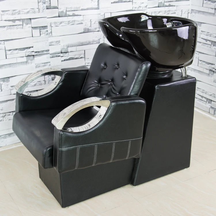 Chaise de shampoing assise pour salon de coiffure, lit de shampoing semi-inclinable, lit spécial pour petit espace