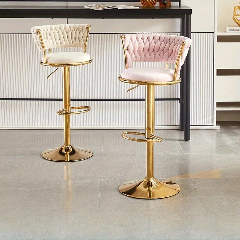 Simple and casual bar counter chairs, hotel front desk adjustable rotating chairs, home high legged chairs, bar cashier chairs