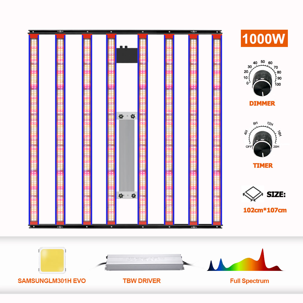 1000W Sam-ng LM301H EVO 650W Full Spectrum LED Grow Light Bar UV IR เปิด/ปิดสําหรับดอกไม้ในร่มเต็นท์พืช Phyto โคมไฟ