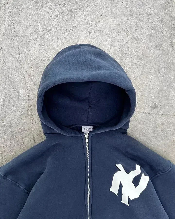 Y2k harajuku moda carta padrão impresso moletom com capuz hip capuz casual solto masculino e feminino oversized moletom com zíper