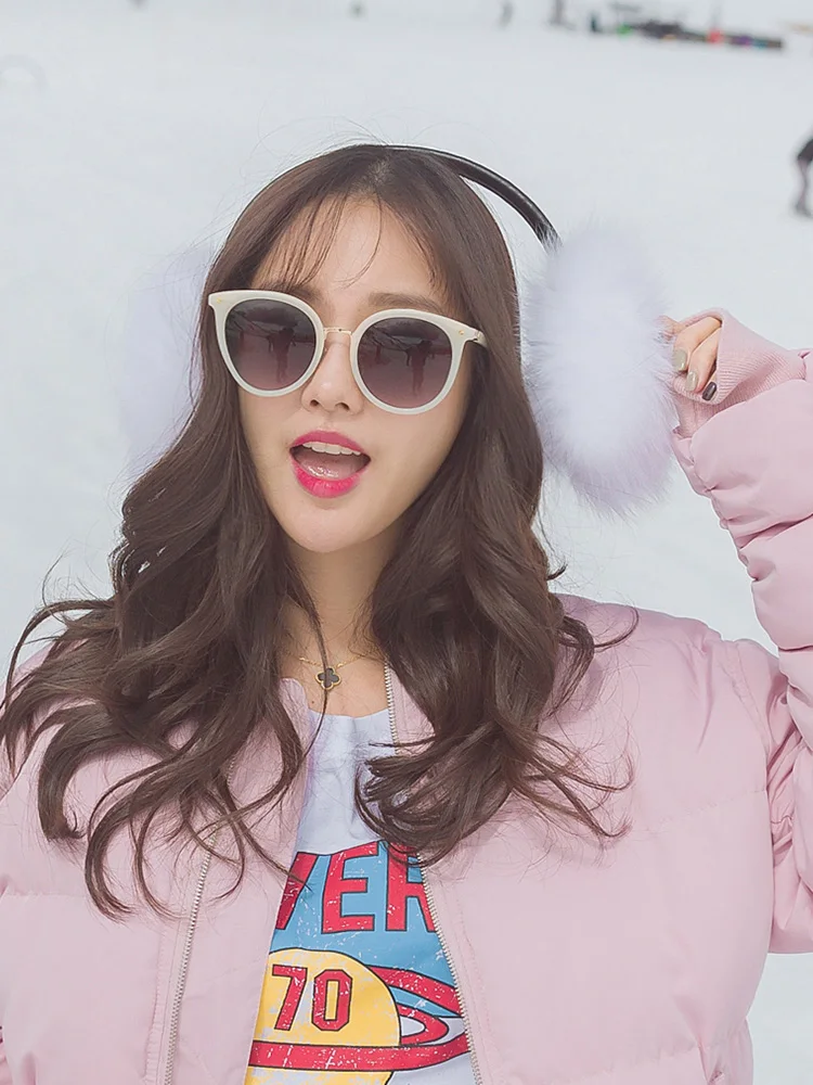 2022ใหม่จริง Fox Fur Earmuffs Aarrival Unisex ผู้หญิงฤดูหนาวผู้หญิงหู Muffle Earflap ที่อุดหูคู่