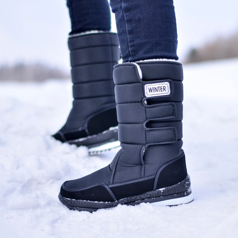 Herrenstiefel -40 °   Warme Mid-kalb Schnee Stiefel Männer Winter Schuhe Verdicken Plüsch Komfort Nicht-slip Plattform Booties Plus Größe Mann Schuhe
