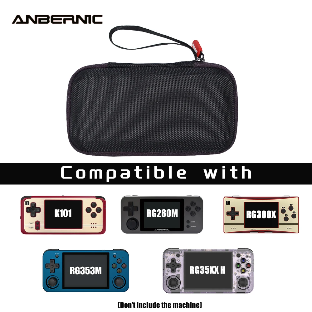 Custodia rigida ANBERNIC per RG35XX H/RG353M/K101/RG280M supporto da viaggio per Console di gioco retrò con borsa a rete per scheda SD