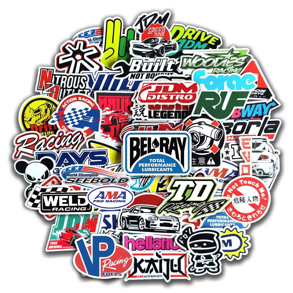 10/20/50/100pcs Fresco JDM Adesivi Auto Auto Modificare Moto Scooter Bici Skateboard Laptop Graffiti Decalcomanie Del Vinile adesivo bomba