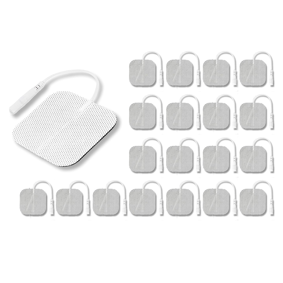 Almofadas de eletrodos a71p 20 peças, tecido não tecido ems, adesivo de massagem para eletroestimulador muscular, massageador corporal