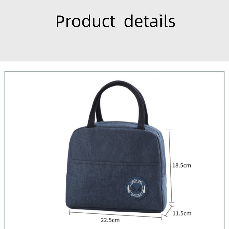 Borse per il pranzo isolanti in foglio di alluminio ionico alla moda, pacchetto di stoccaggio del ghiaccio, borsa da picnic impermeabile portatile per studenti