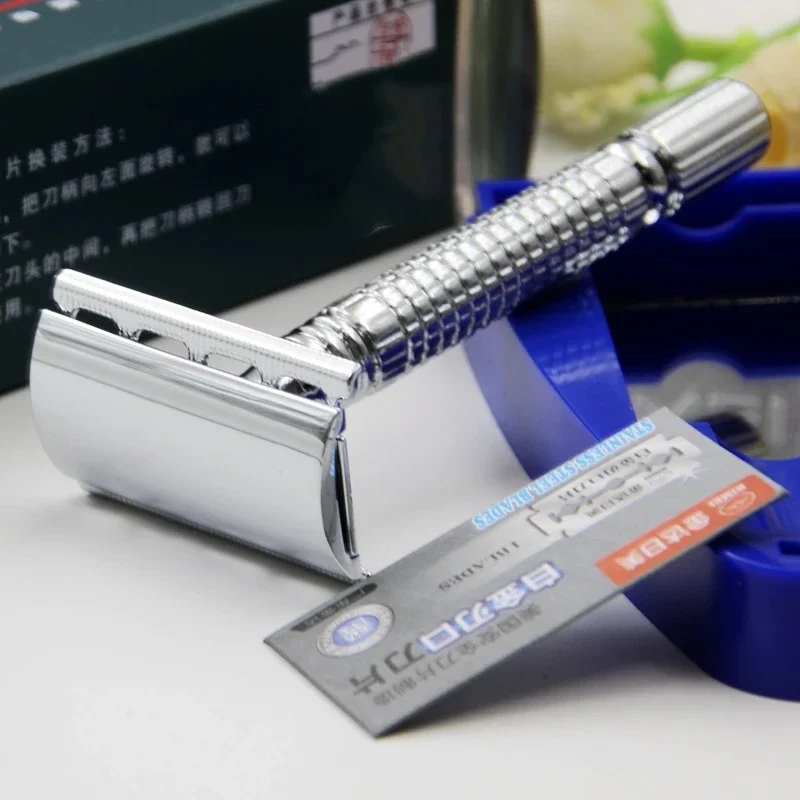 Männer Rasieren Rasiermesser oder Klinge Splitter Klapp Rasiermesser Gesichts Haar Edelstahl Rasiermesser Halter Rasieren Barber Tools