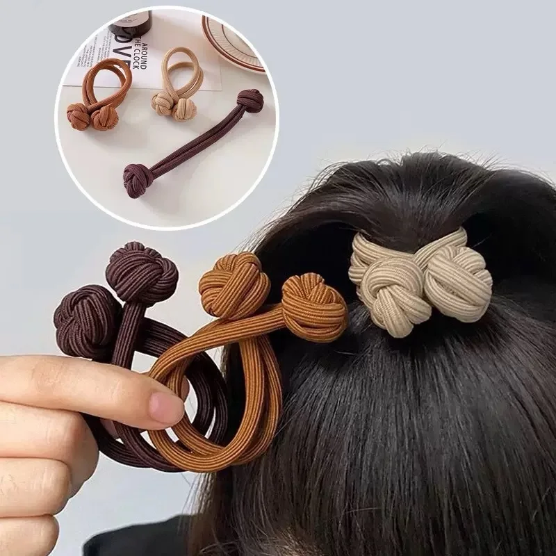 Acessórios de cabelo elásticos altos simples do temperamento da faixa de cabelo para mulheres