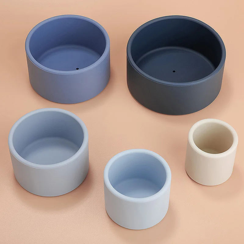 TYRY.HU 1 セットベビーシリコーンビルディングブロック BPA フリーラウンドカップソフトブロック 3D 教育モンテッソーリおもちゃベビーおしゃぶりギフト