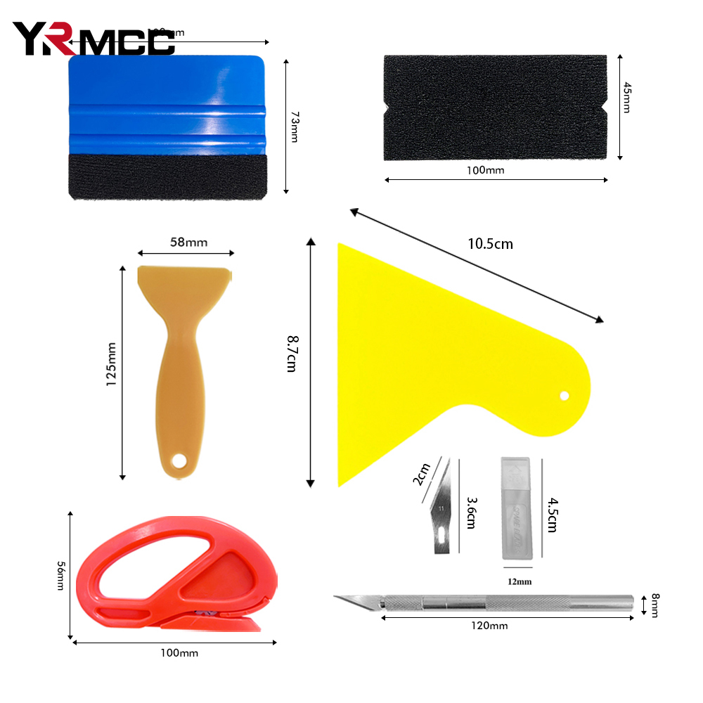 Car Film Wrap Tool Kit Squeegee Vinyl Wrapping Film Suede Scraper Car Accessories for Window Tint Wrapping Tools Squeegee Sets