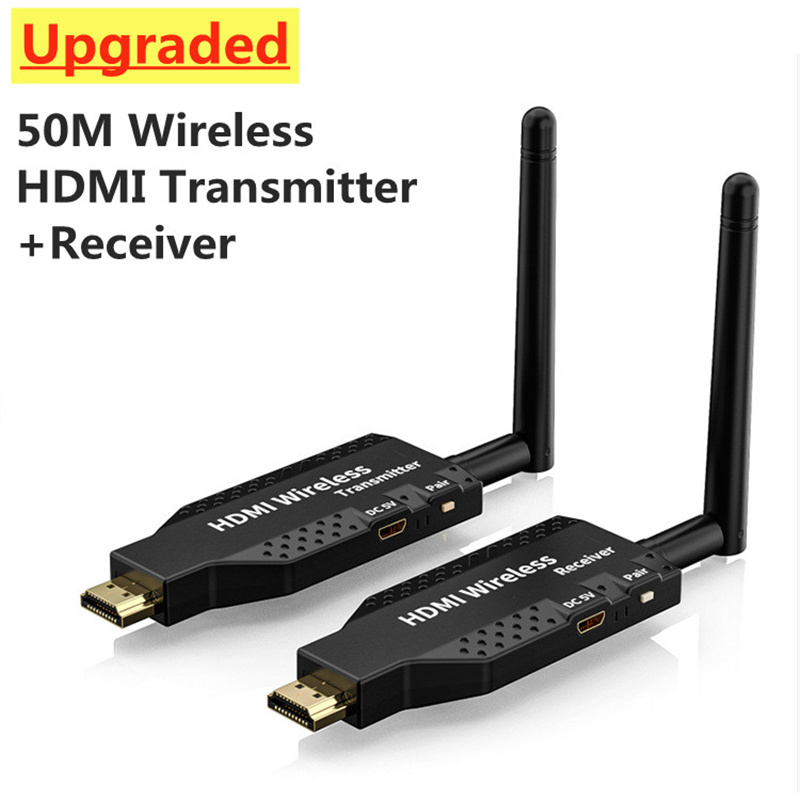 50m WLAN WLAN HDMI Extender Video Sender und Empfänger Adapter 1080p Bildschirm Share Switch für PS4 Notebook zu TV-Monitor
