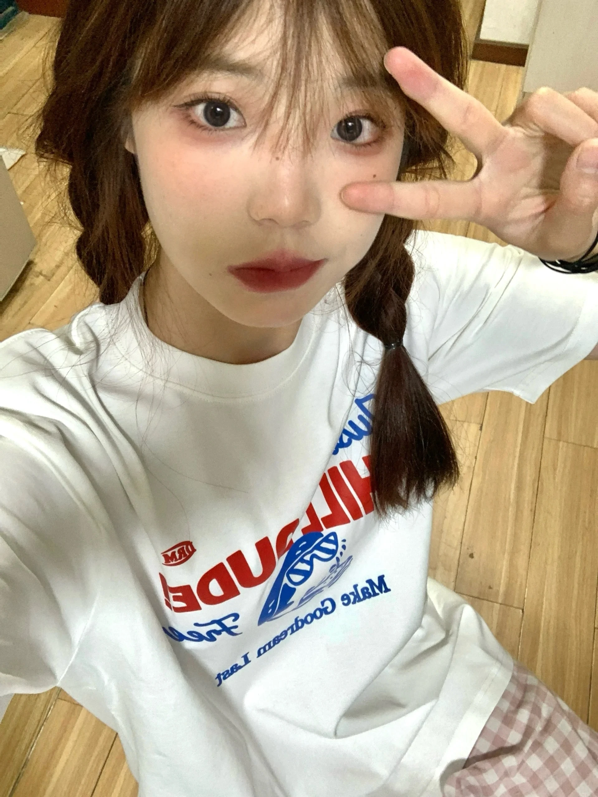 夏フレッシュプリント Tシャツレディースカジュアルキッズ漫画サンドイッチトップトレンディコットン 100% ハイエンド感