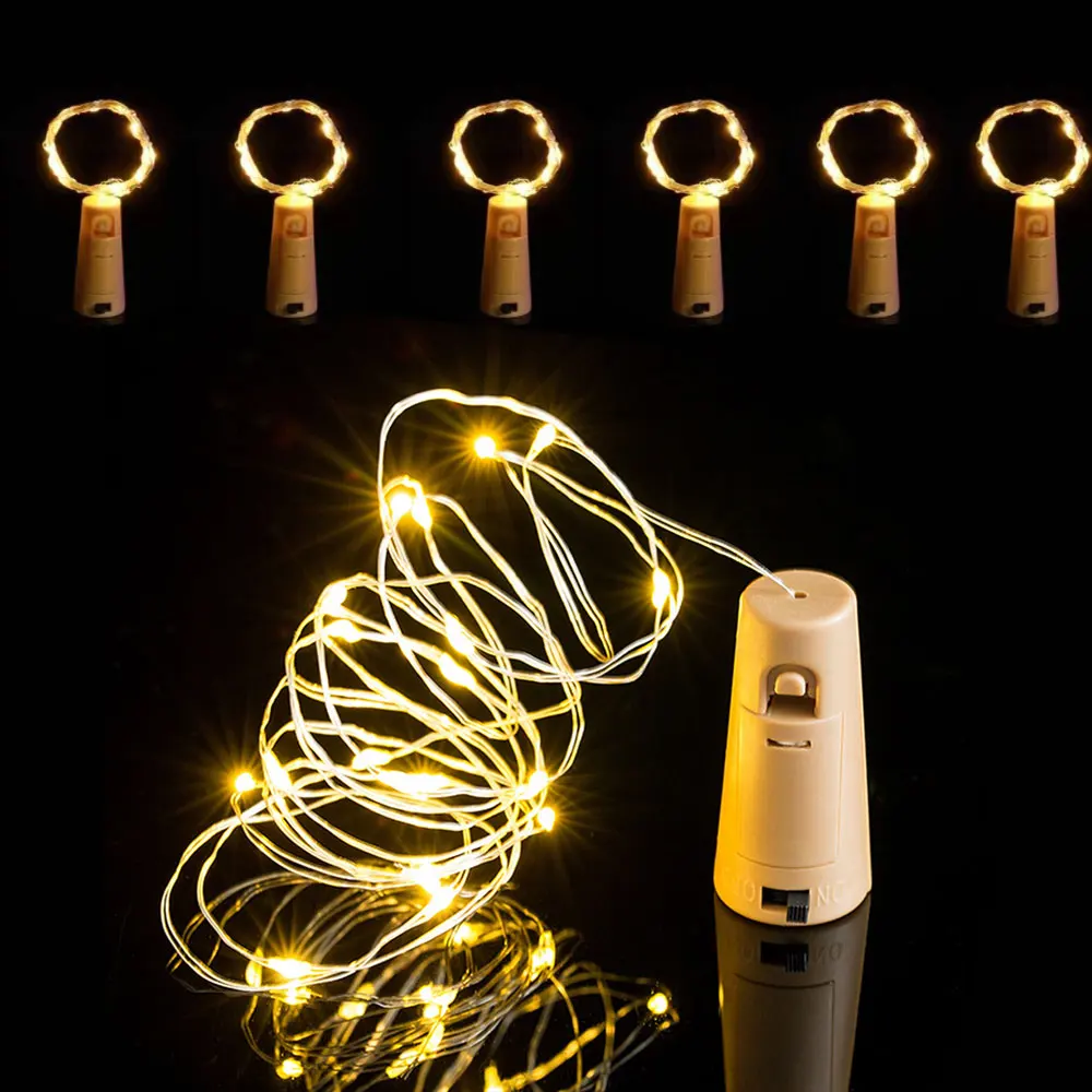 LED Wine Bottle Lights Copper Wire Cork  String Lights waterproof  Garland DIY Fairy Lights Bar Christmas Wedding Decoration