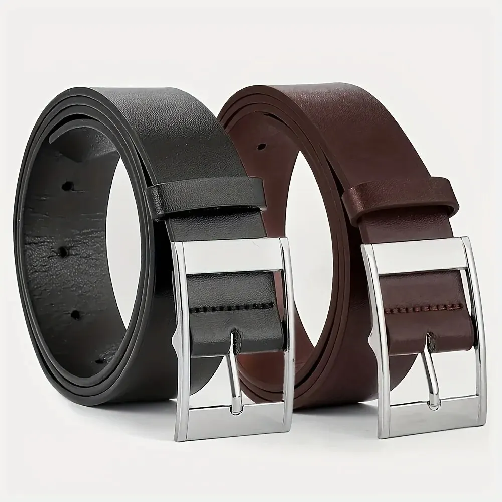 Nuevo cinturón de lujo para hombre, cinturón de cuero PU, hebilla de Metal, cinturones de correa de cintura de diseñador de marca famosa de alta calidad para pantalones vaqueros, cinturón para hombre