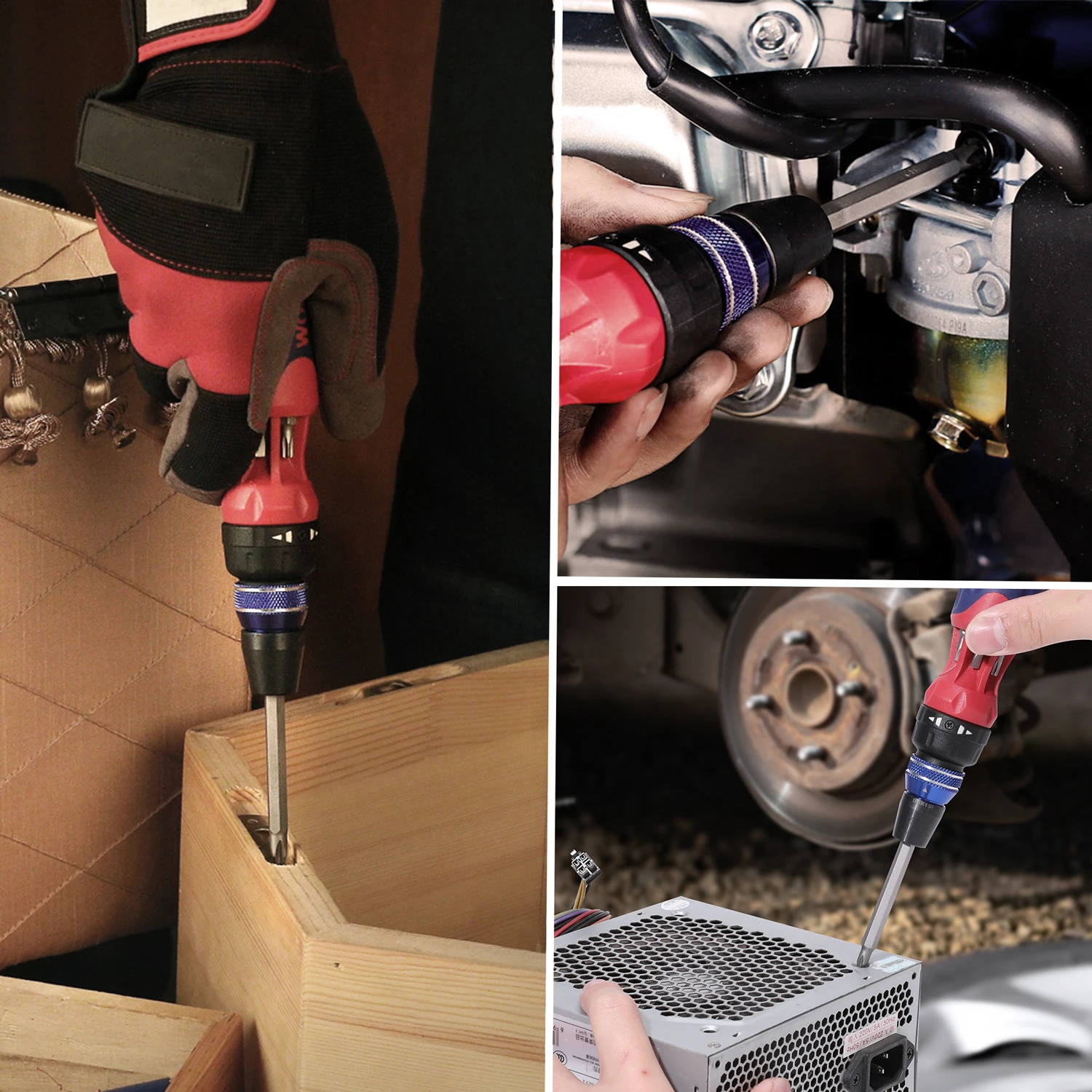 WORKPRO 12 Trong 1 Siết Vít Rãnh Phillips Tua Vít Đầu Torx Bộ Với Nhanh Tải Cơ Chế Tua Vít S2 Bit