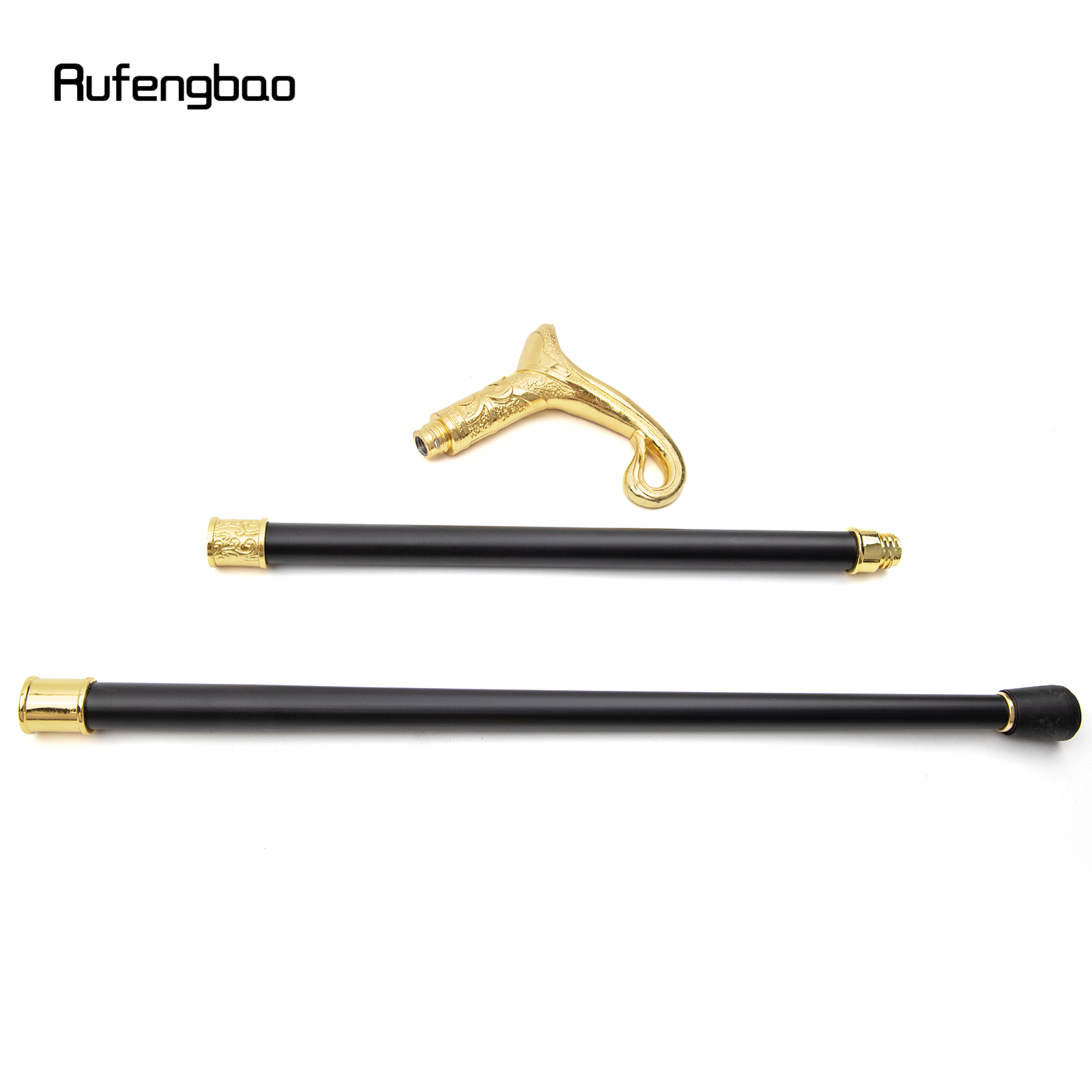 Goldene Luxus Kurve Linie Typ Gehstock Mode Dekorative Gehstock Gentleman Elegante Cosplay Cane Knopf Crosier 93 cm