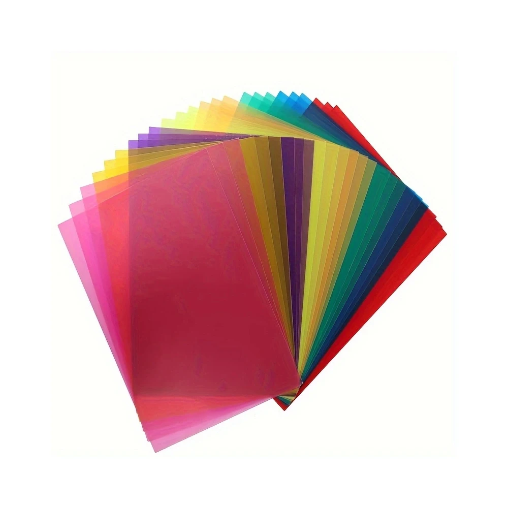 A4 transparente farbige Kunststoffplatte PVC wasserdichte Farbfilterplatte 0,3 mm Dicke DIY handgefertigtes Material Gebäudemodell