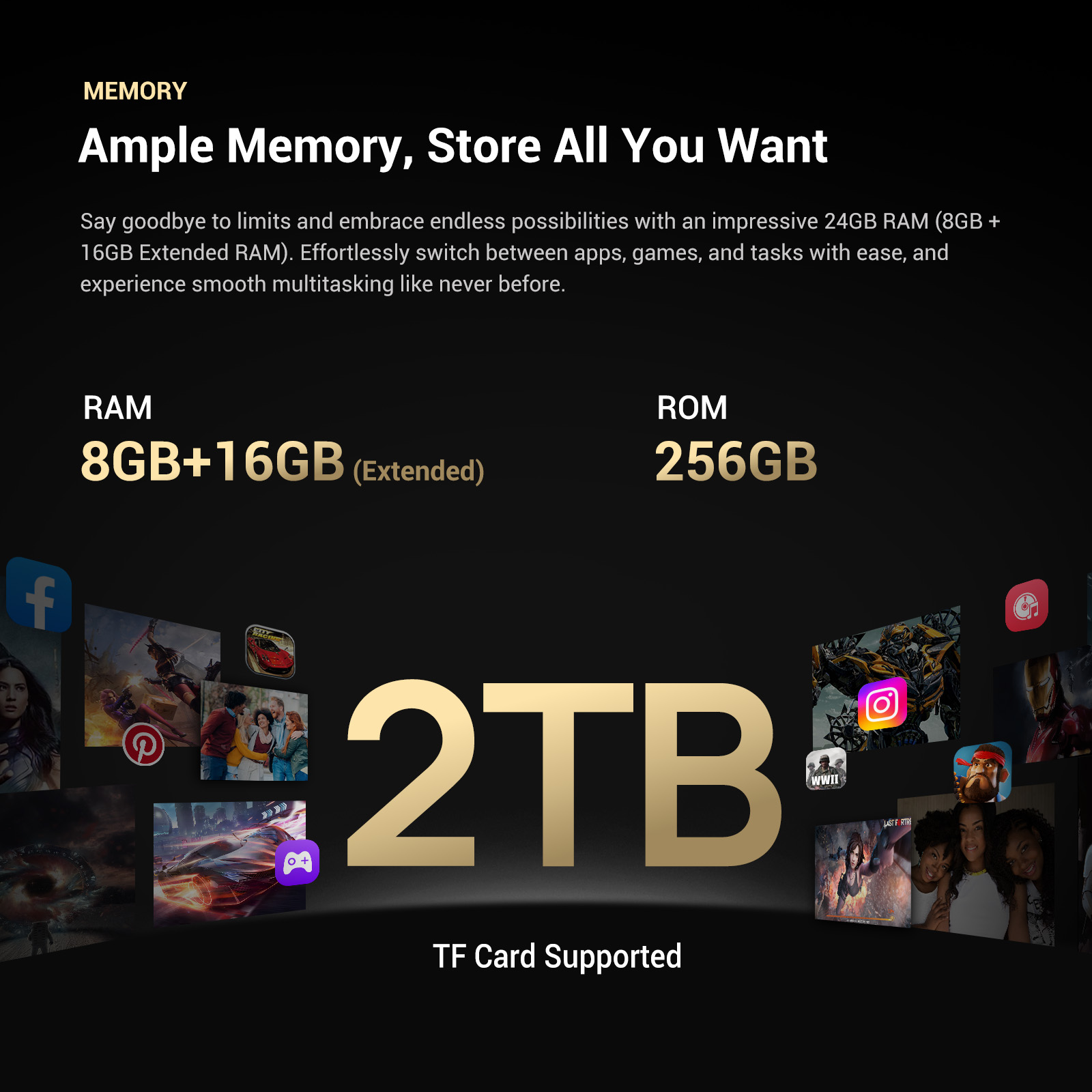 Telefone robusto Fossibot F109 5G 6,745" Android 14 8GB + 256GB Celular 10600mAh 64MP NFC Smartphone