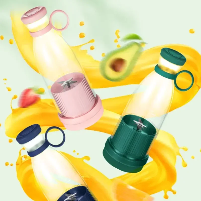 Mini Sap Blender Draagbare Elektrische Juicer Fles 6 Bladen Schudden Oranje Citroen USB Opladen Fruit Mixer Verse Squeezer Machine