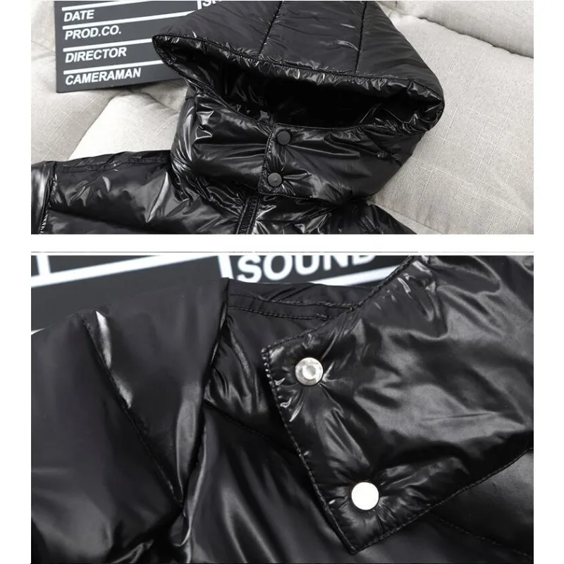 Mens Winter Hooded เงาลงเสื้อ Mens Casual เป็ดสีขาวลงเสื้อแจ็คเก็ตคุณภาพสูงกลางแจ้ง Windproof Thicken WARM PUFFER Tops