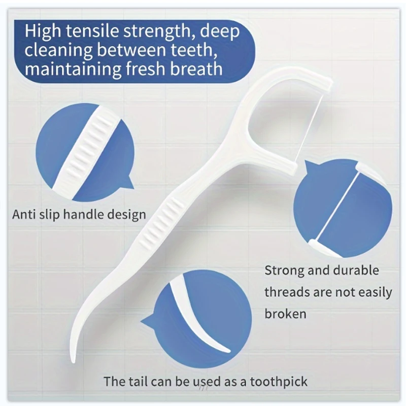 30/50/100/300/600PCS ultra-fine disposable smooth dental floss, household toothpick