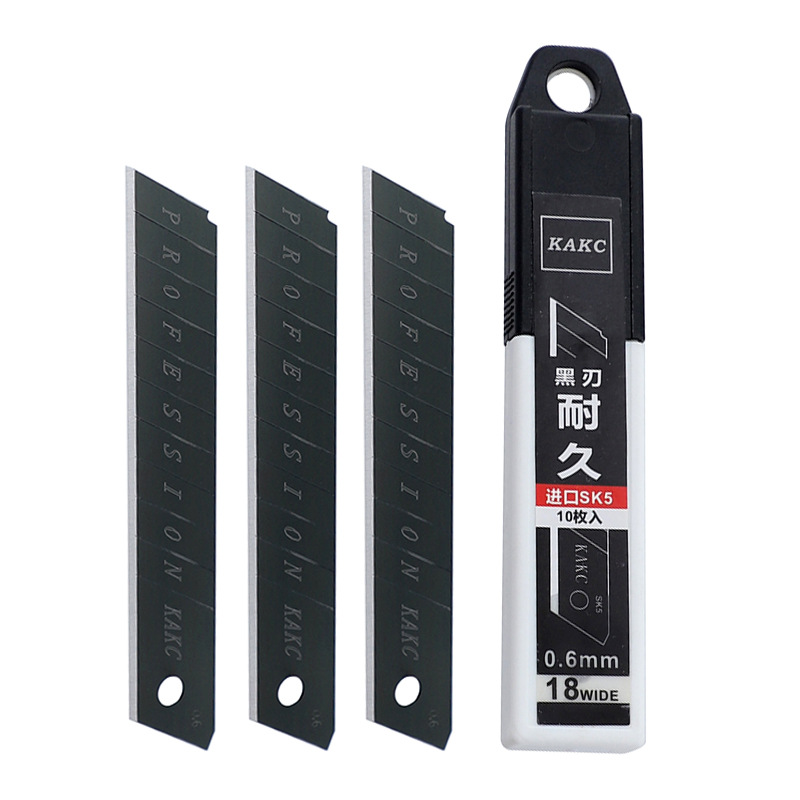 Coltello da arte nero da 18 mm Lama per carta da parati Coltello multiuso Artigianato e creatività Utensile da taglio per carta grande Lama da taglio per carta intera