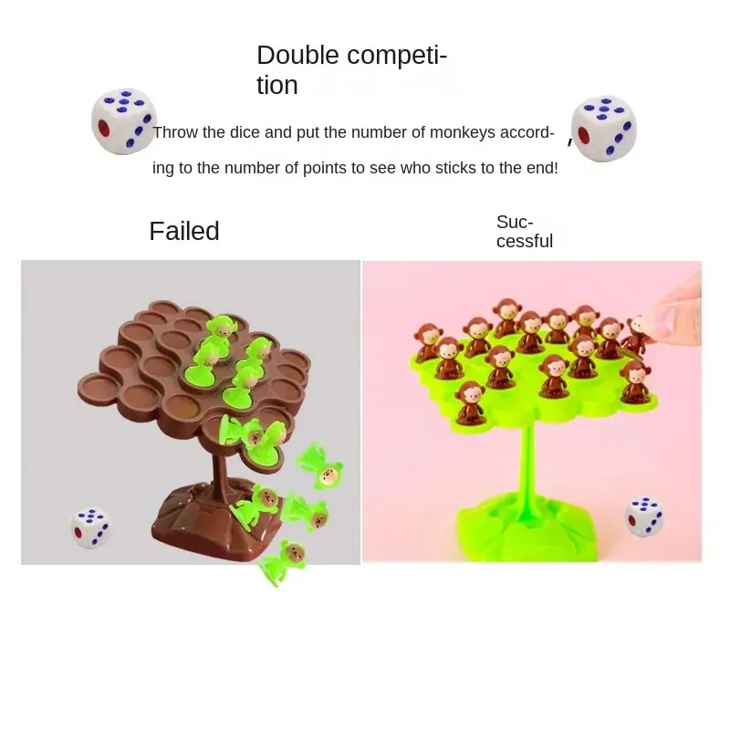 1/2Pcs Monkey Balance Tree Focus Balance Training Children's Toys Folding Music Series Parent Child Interactive Board Game