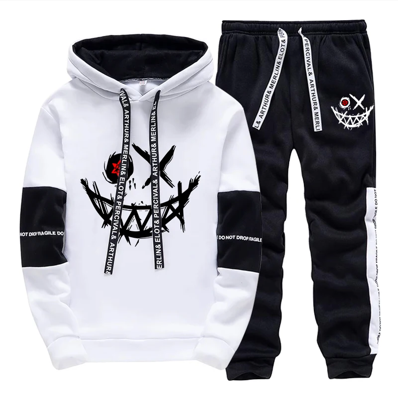 2025, Neuankömmling, Herren-Trainingsanzug, Kapuzen-Sweatshirt, Jogginghose, ganzjährig, lässig, sportlich, Jogger-Anzüge, urbane Mode, Kapuzen-Outfits
