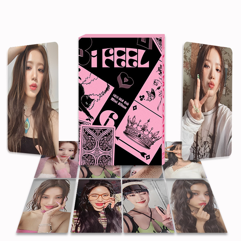 KPOP 55 カード/セット (G) I-DLE アルバムカード I FEEL アルバム GIDLE Ye Shuhua ミニープリントフォトカード LOMO カードギフト女の子のためのコレクション