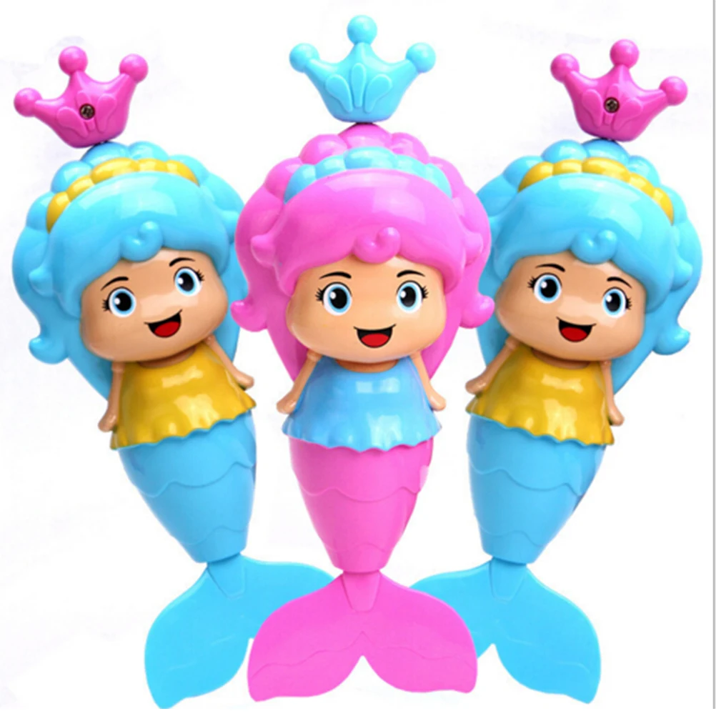 ใหม่ของเล่นน่ารัก Mermaid Clockwork Dabbling ลอยว่ายน้ําแผลเล่นน้ําการ์ตูนการศึกษาการเรียนรู้ของเล่น