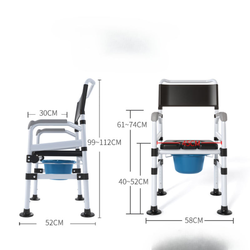Anti Slip Bath Chair Senior Chairs Adjustable Heights Folding Senior Chairs Disabled Adjustable Stool Wheelchair Home Use