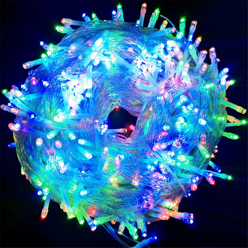 10 メートル 20 メートル 50 メートル 100 メートルクリスマスガーランドライト Led ストリングフェアリーライトフェストゥーンランプ屋外装飾照明ウェディングパーティー用