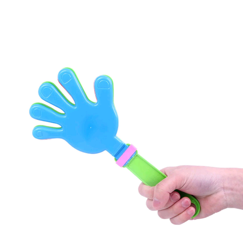 1x 19cm Hand Clappers Colorful Hand Shaped Clapper Decorative Cheering Prop Class Prizes Rewards for Children Kids Football Fans