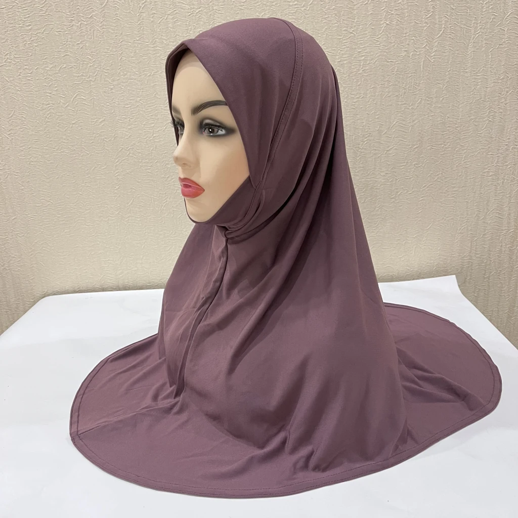H302 meninas adolescentes simples muçulmano hijab com parte do queixo de alta qualidade amira puxar no cachecol islâmico venda quente lenço ramadan orar chapéu