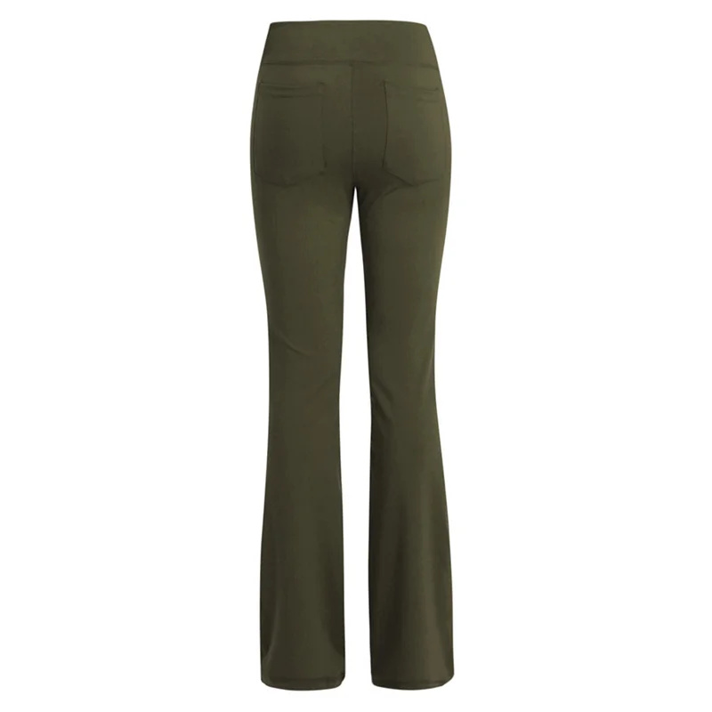 Elegante Damenhose Palazzo Flared Wide Killer High Waist OL Damen Karriere Lange Hose