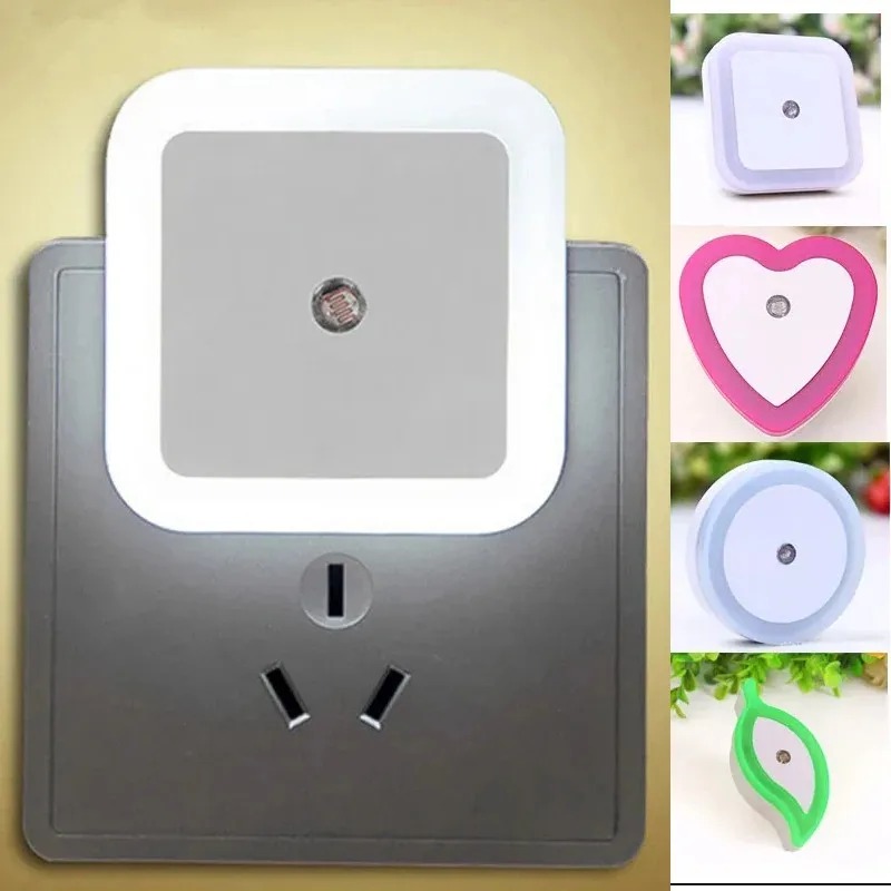 Wireless LED Night Light Sensor Lighting Mini EU Plug Nightlights Lamp For Children Room Bedroom Decoration Lighting