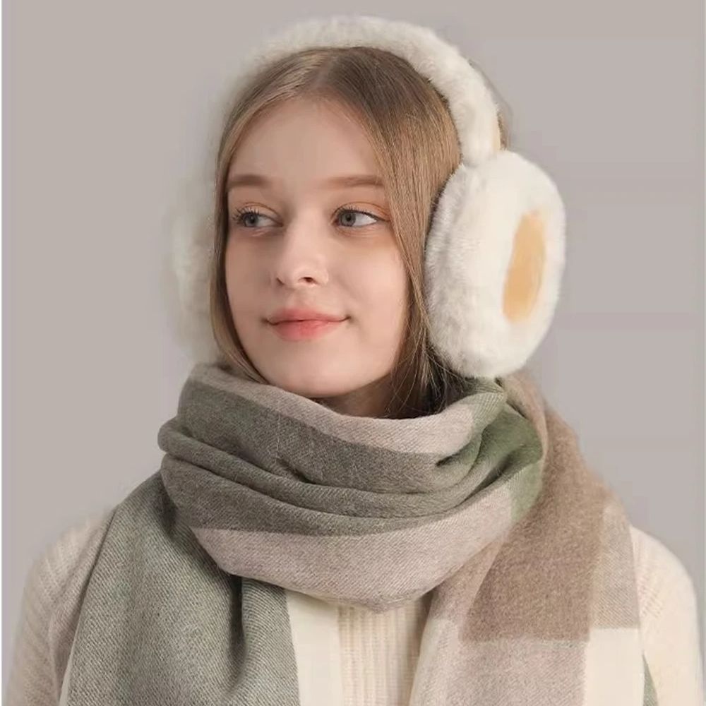 Cache-oreilles portables pliants en fausse fourrure de lapin pour hommes et femmes, cache-oreilles mignons, cache-oreilles en velours, peau de daim, cache-oreilles de sauna, hiver