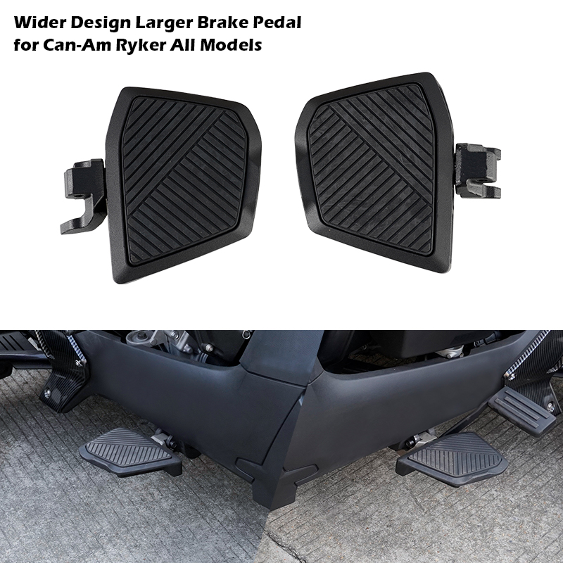 Alfombrilla grande negra Pedal de apoyo extendido para coche Can-Am Ryker todos los modelos
