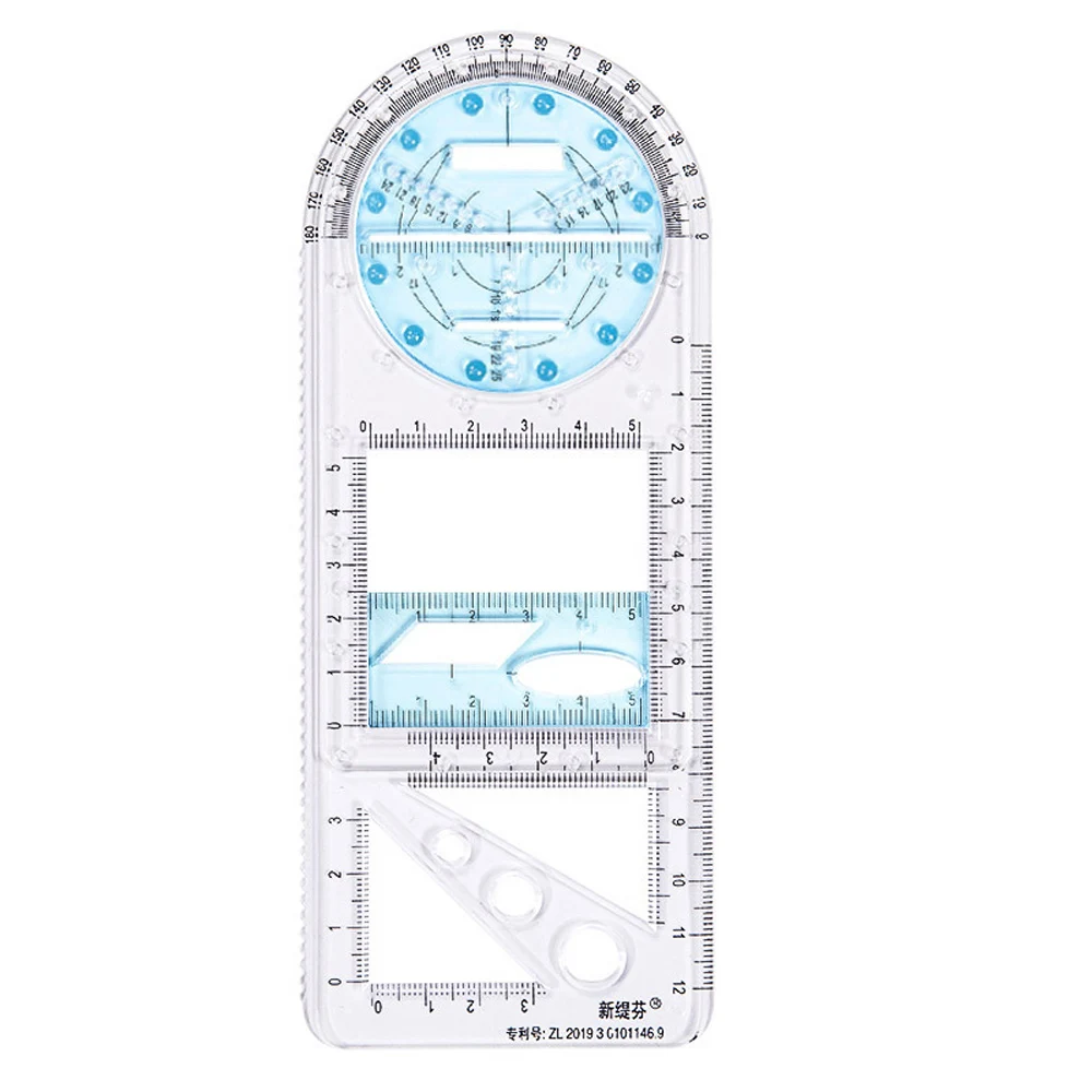 Multifunctional Geometric Ruler Geometric Drawing Template Measuring Tool For School Student Office Architecture Measuring  Rule