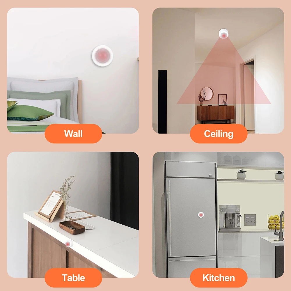 Detector de Sensor de movimiento PIR 2 en 1 Tuya ZigBee, Detector infrarrojo inalámbrico, Sensor de alarma antirrobo de seguridad con Lux brillante Smartlife