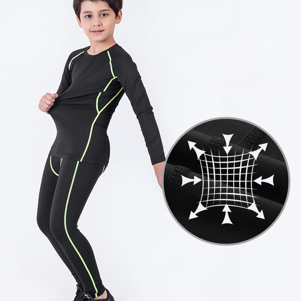 Ropa Deportiva térmica para niños, prenda de compresión de secado rápido para fútbol, baloncesto, Y7F0