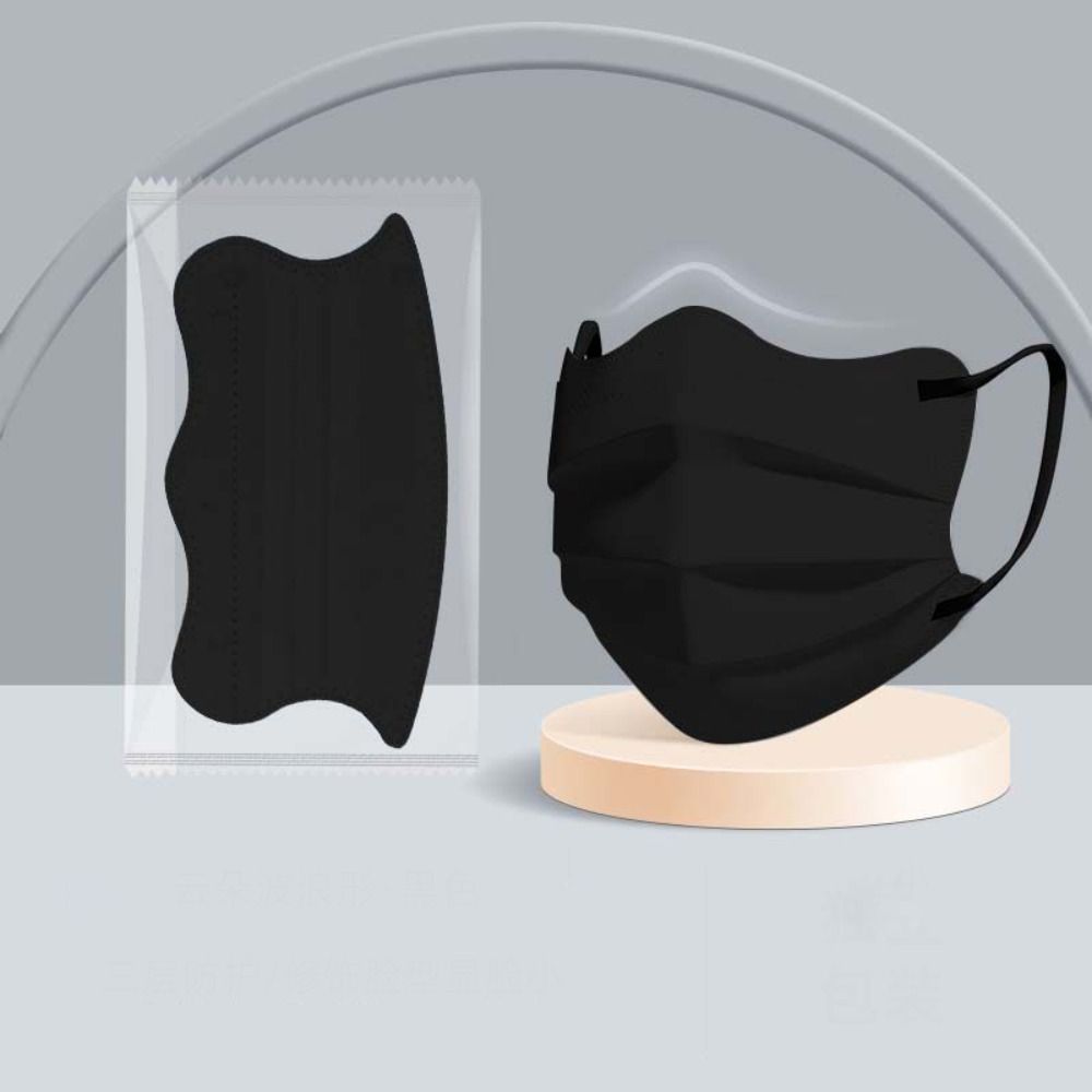 50 ชิ้นการออกแบบรูปผีเสื้อหน้ากากใบหน้าแบบใช้แล้วทิ้งระบายอากาศ 3 ชั้น Morandi สีฝาครอบป้องกันใบหน้า V-face หน้ากากป้องกันฝุ่น