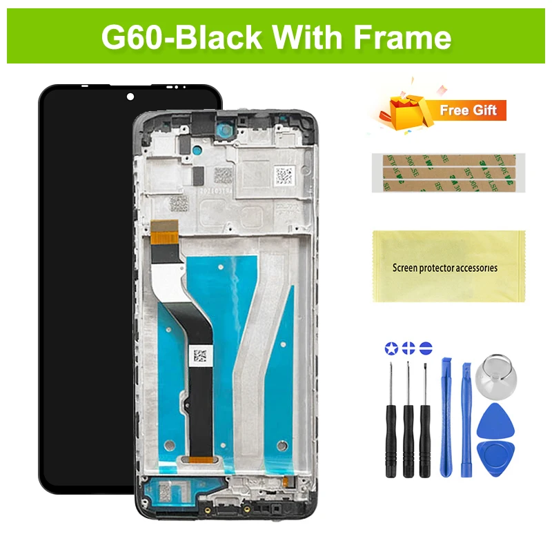 ทดสอบ 100% สําหรับ Motorola Moto G10 G20 G30 จอแสดงผล LCD Touch Screen Digitizer withFrame, สําหรับ MotoG30 G50 G60 G100 เปลี่ยนจอแสดงผล