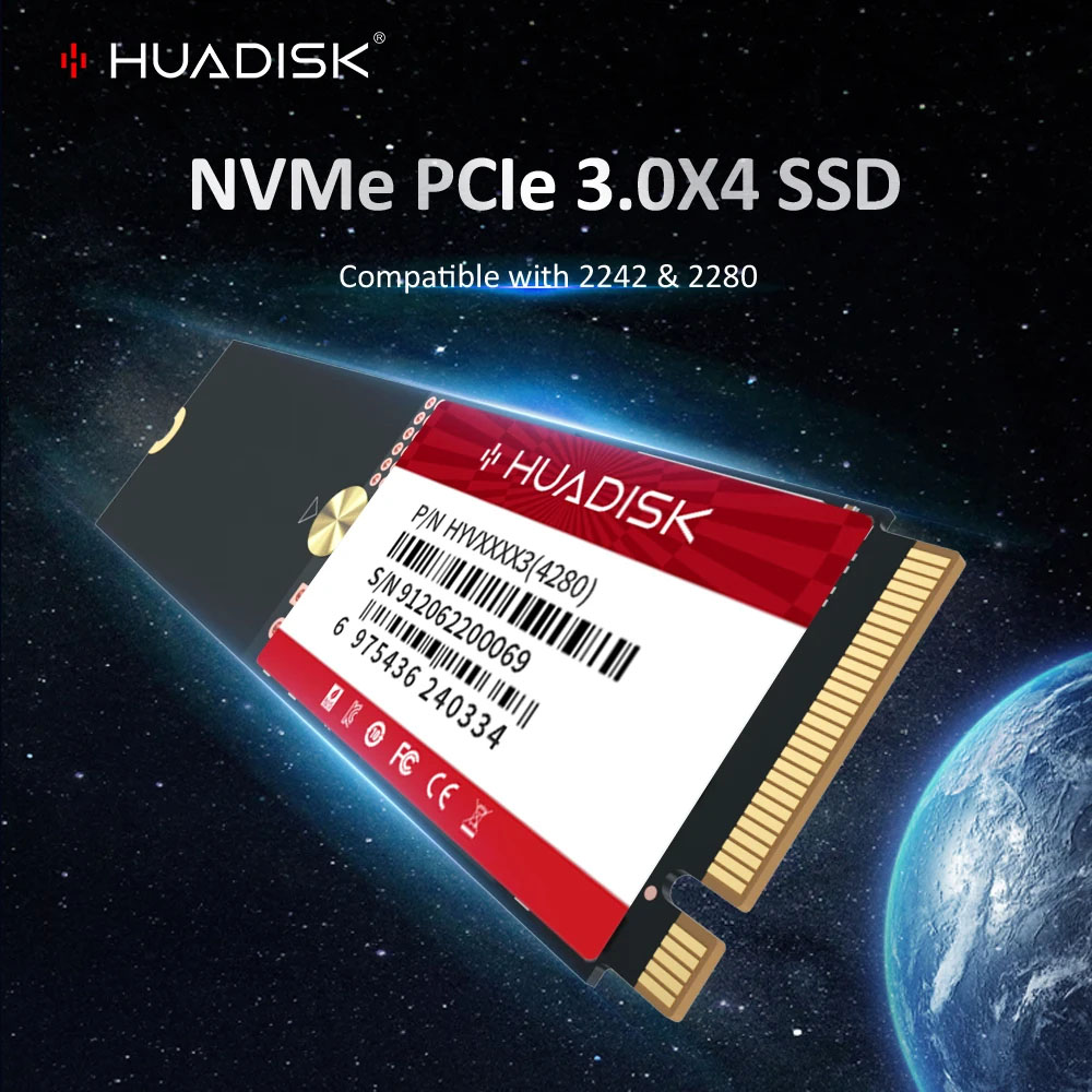 HUADISK-/05/2019 durs internes pour ordinateur portable, M.2 SSD NVcloser PCIE 3.0 128GB 256GB 512GB 4280