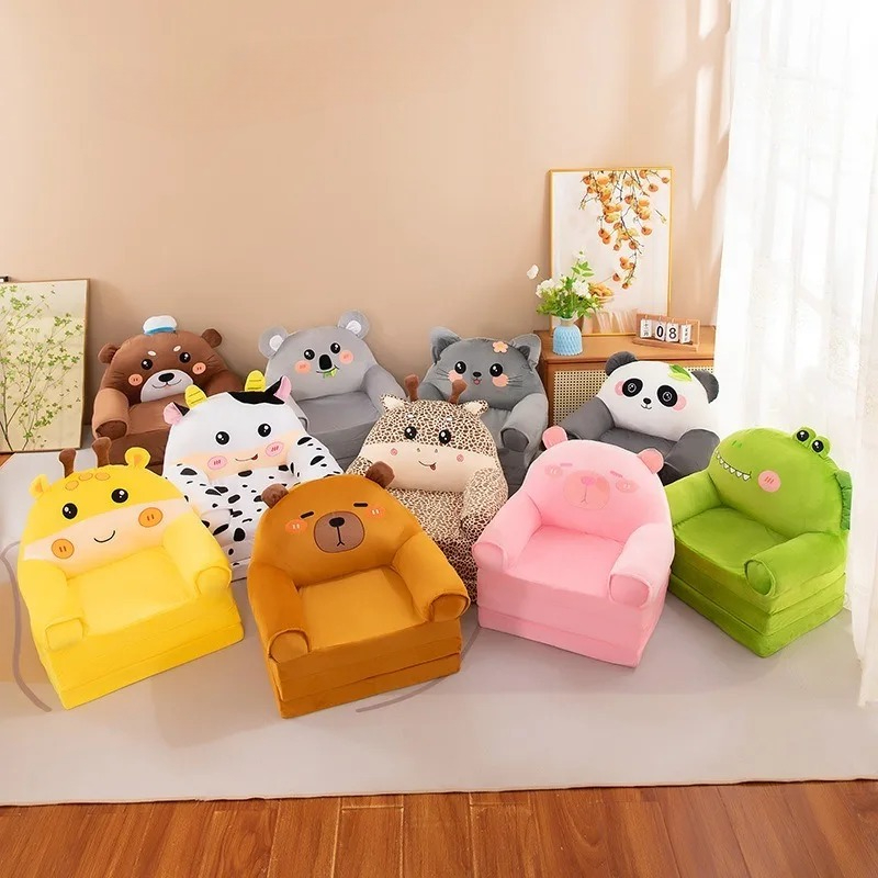 New children's folding sofa kindergarten boys and girls seat stool baby lazy sleeping sofa dismantling and washing logo