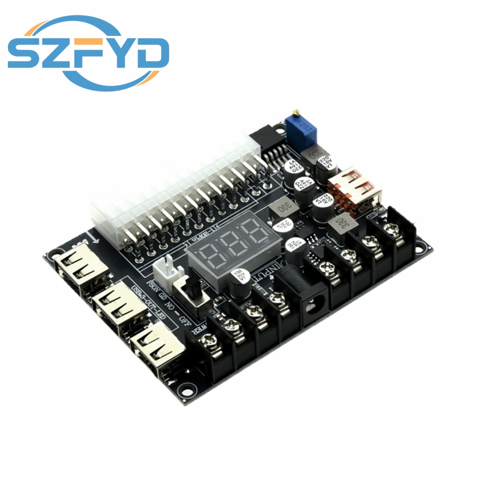 20/24-pins ATX-voedingsadapterkaart - instelbare spanning met rood digitaal display - ondersteunt PD2.0/PD3.0