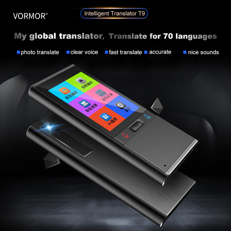 Mini traductor de voz inteligente portátil T9, productos populares, global, 70 idiomas
